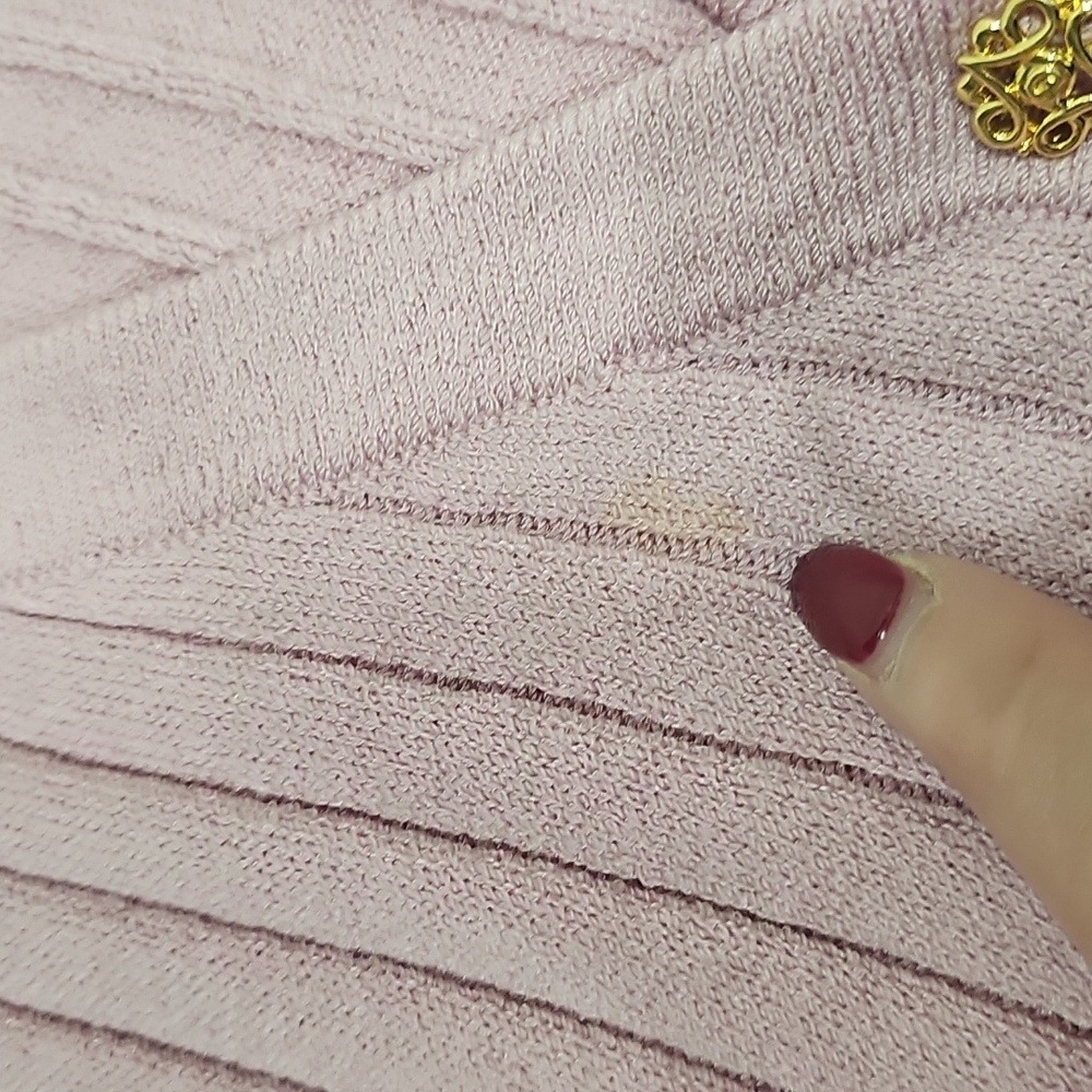 St John Collection Pink Sweather Knit jacket Size 14 Gold Buttom - Picture 7 of 12